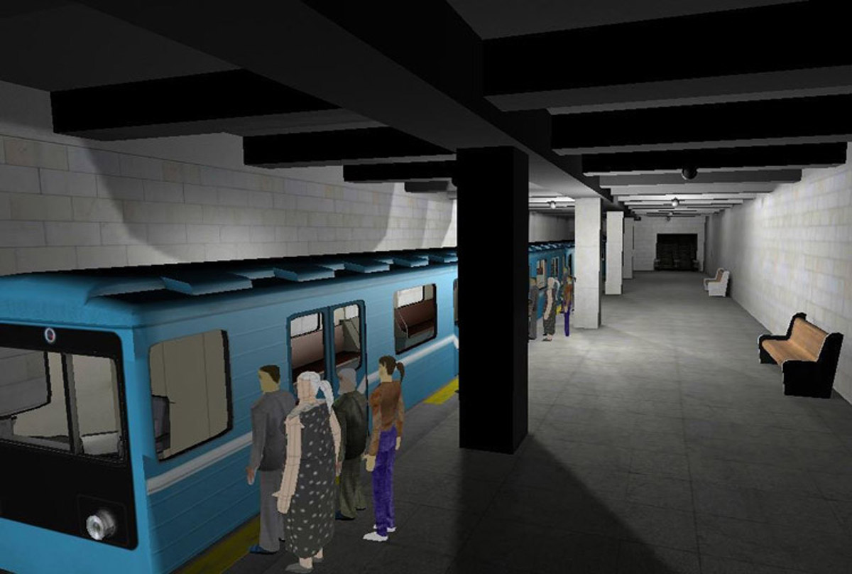 雨城特效电影虚拟动车地铁